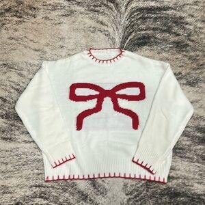 NWT Red Bow Sweater